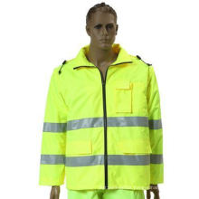 High Visilibity Reflective Bomber Jacket with Hood, Meet En/ANSI, Facory in Ningbo, China